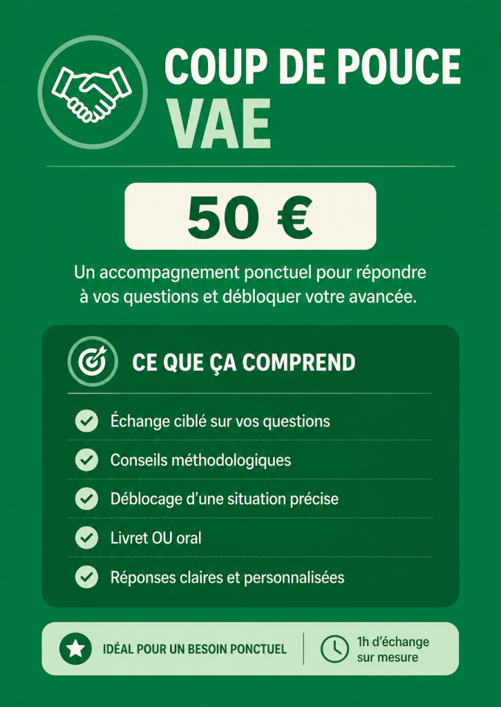 COUP DE POUCE VAE